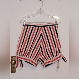 Red, white and blue vintage cotton shorts with ties.